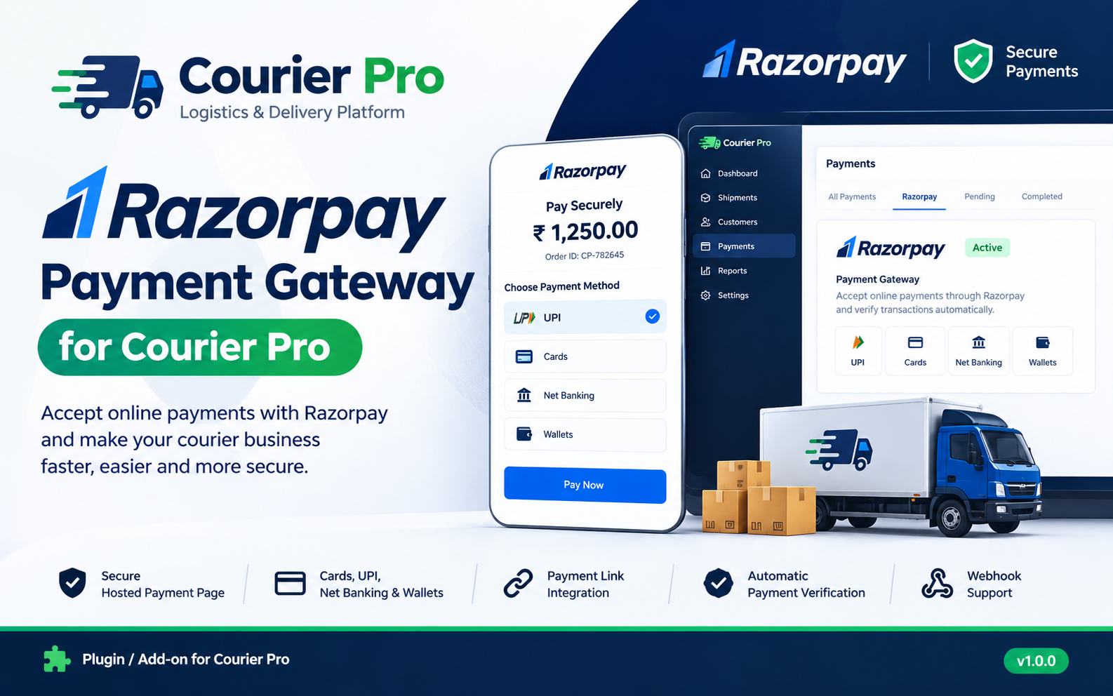 Razorpay Payment Gateway for Courier Pro