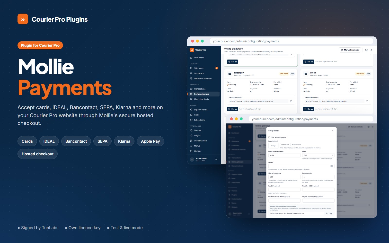 Mollie Payment Gateway for Courier Pro